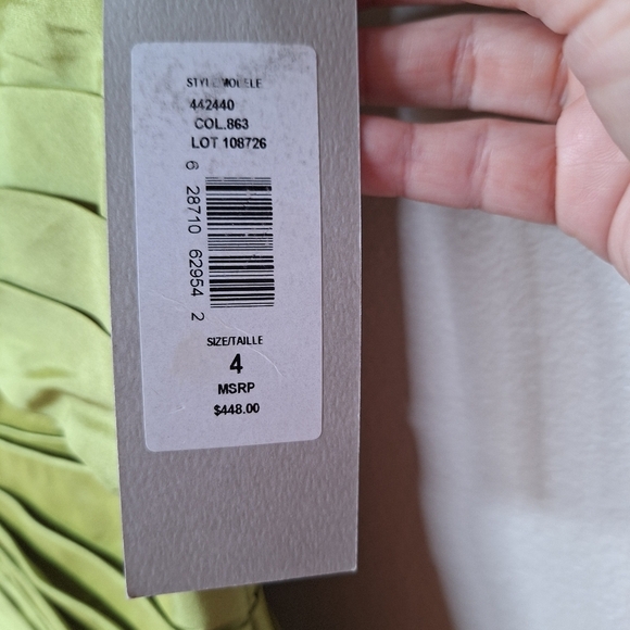 NWT Monique lhuillier Sleeveless Knee-length Green Gown. Womens size 4 - Picture 3 of 12